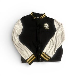 Lauren Moshi Black and White Skull Love zip up